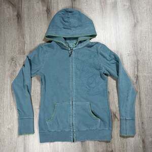 Womens Roxy Blue Full-Zip Hoodie Y2K XS